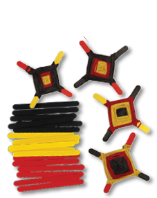 Wooden craft sticks Our Country 100pc - earthy tone popsticks for NAIDOC, cultural art and classroom projects