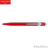 Caran d'Ache 849 Metal Red Ballpoint Pen 849.020 with Red Cartridge