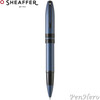 Sheaffer Icon Metallic Blue Lacquer Rollerball Pen with FREE Leather Pen Case