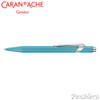 Caran d'Ache 849 COLORMAT-X Turquoise Ballpoint Pen 849.681, with holder