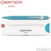 Caran d'Ache 849 COLORMAT-X Turquoise Ballpoint Pen 849.681, with holder