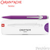 Caran d'Ache 849 COLORMAT-X Violet Ballpoint Pen 849.605, with holder