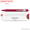 Caran d'Ache 849 COLORMAT-X Red Ballpoint Pen 849.585, with holder