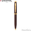 Sheaffer 100 Coffee Brown Ballpoint Pen With PVD Gold-Tone Trim