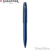 Sheaffer 100 Satin Blue Ballpoint Pen With PVD Blue Trim