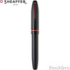 Sheaffer Icon Matte Black Lacquer Fountain Pen Fine with FREE Leather Pen Case