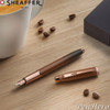 Sheaffer 100 Coffee Edition Matte Brown Fountain Pen with Regal Brown PVD Trim Medium