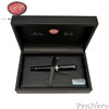 Aurora Optima Black Resin Chrome Plated Trim Fountain Pen Fine Nib