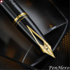 Sheaffer Legacy Glossy Black and Chrome Fountain Pen Fine with FREE Leather Pouch