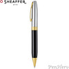 Sheaffer Legacy Glossy Black and Chrome Ballpoint Pen with FREE Leather Pouch