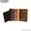 Aston Leather Collector's 20-Pen Case Tan