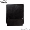 Aston Leather Pen Case with Five Slots Black