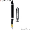 Sheaffer Balance III Black with Chrome Plated Trim Piston-Fill Fountain Pen Broad
