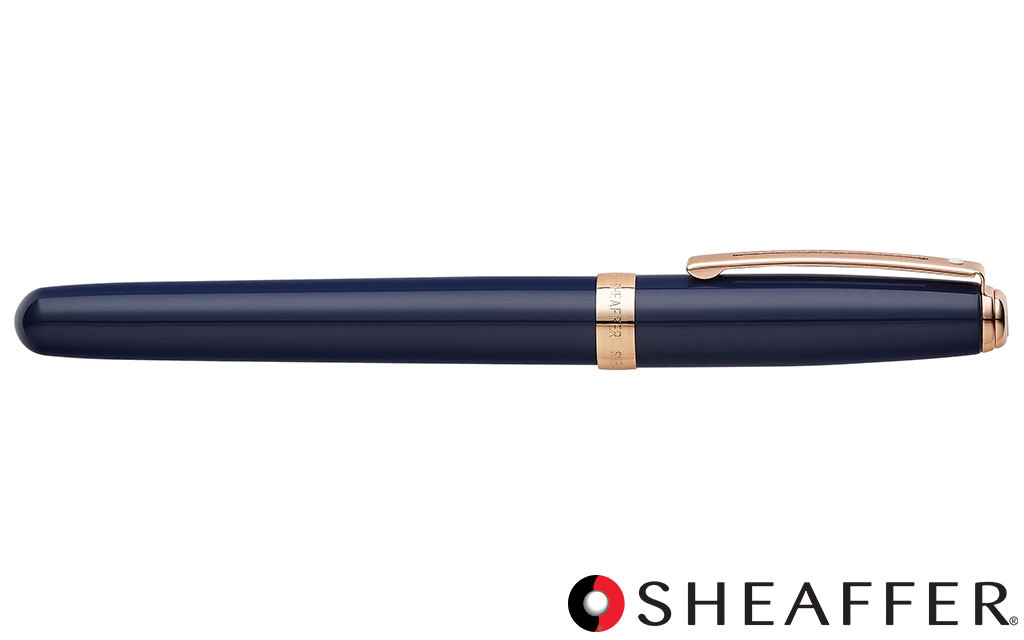 Sheaffer Prelude Collection: 9143 -  Cobalt Blue Lacquer Rose Gold Tone Trim Fountain Pen - Image 4