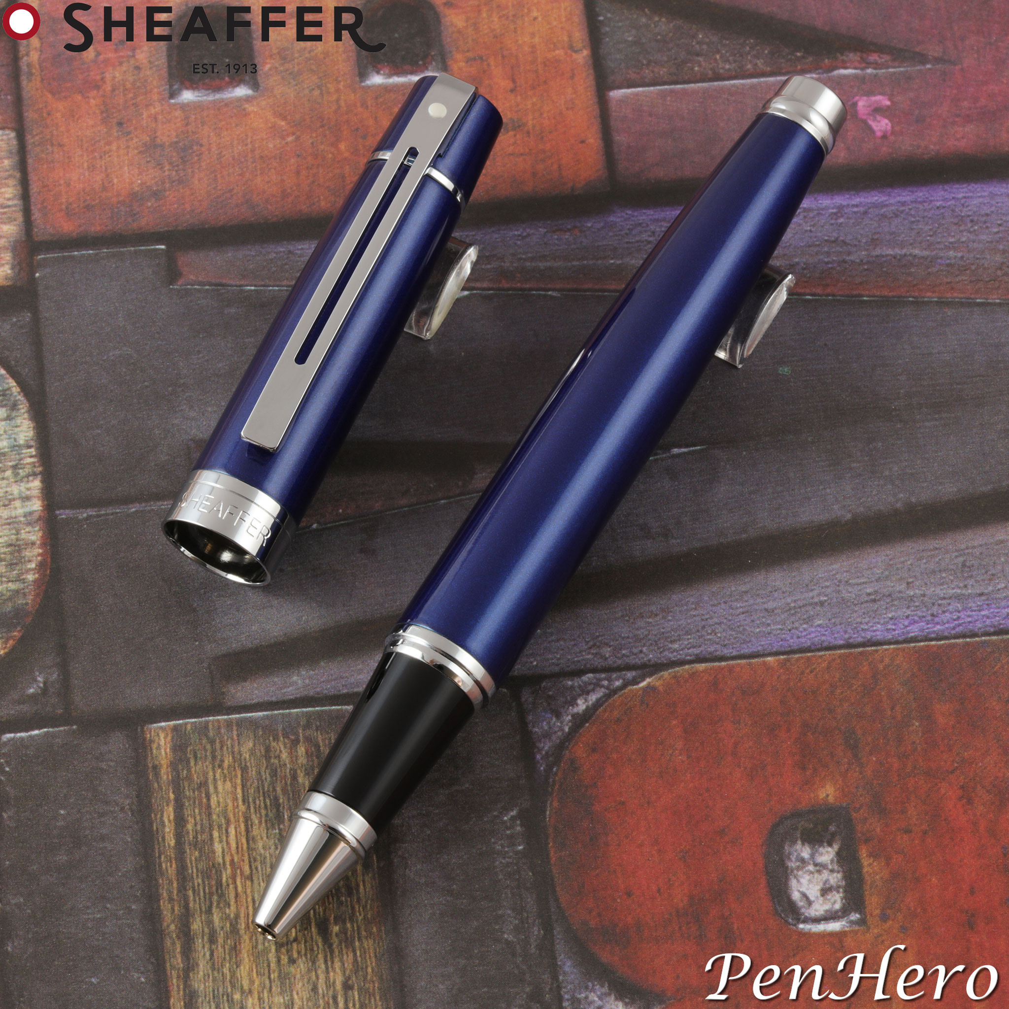 Sheaffer 300 Glossy Blue Lacquer Rollerball Pen | eBay