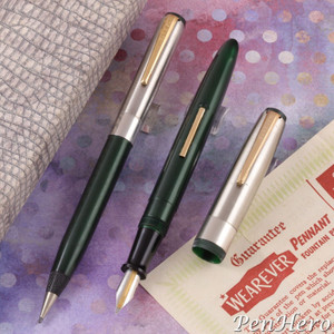For Sale on eBay:  Wearever Pennant green fountain pen and pencil set box papers appears NOS
