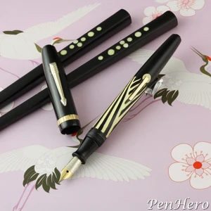 Welsh Carved Celluloid Fountain Pen c. Late 1930s