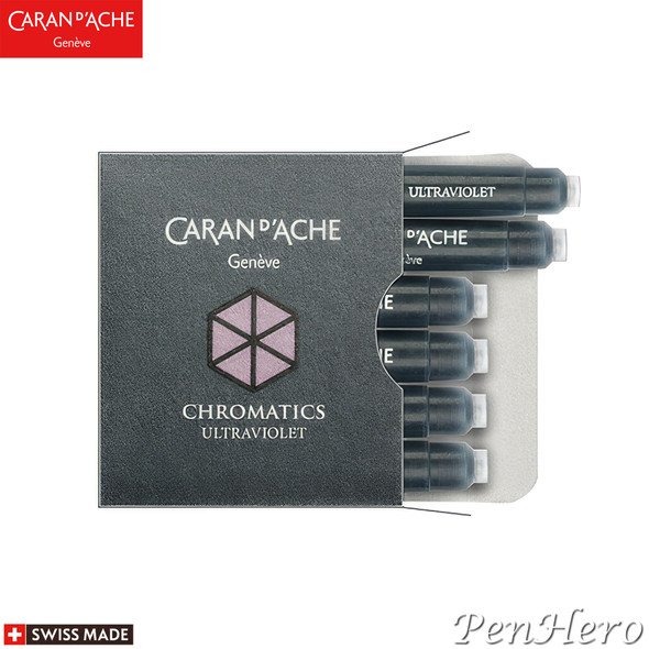Caran d'Ache Ink Cartridges Ultra Violet Pack of 6