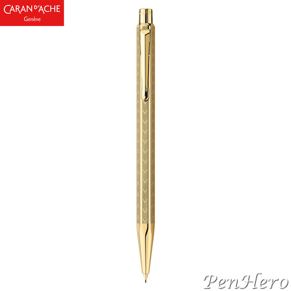 Caran d'Ache Ecridor Chevron Gold-plated Mechanical Pencil 4.208