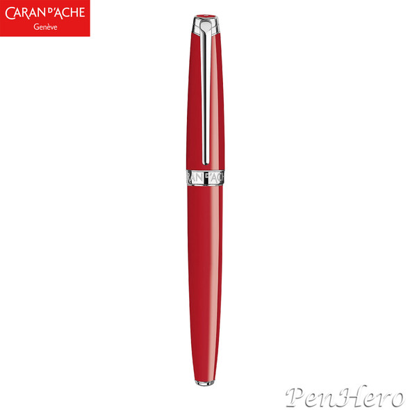 Caran d'Ache Leman V2 Scarlet Red Silver-Plate Trim Fountain Pen Medium 4799.770