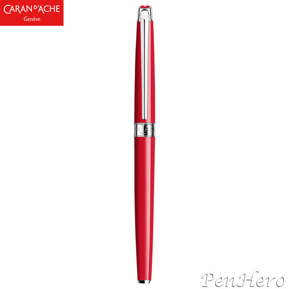 Caran d'Ache Leman Slim Scarlet Red Fountain Pen Broad 4791.780