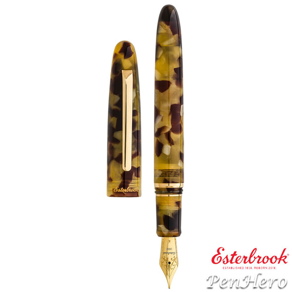 Esterbrook Estie Tortoise Gold Plate Trim Fountain Pen Medium E136-M