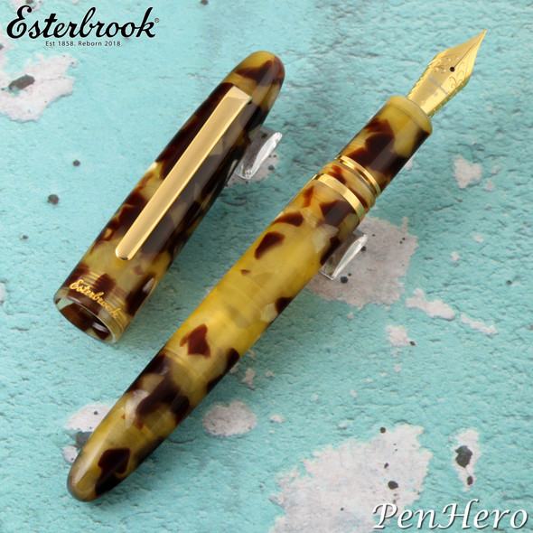 Esterbrook Estie Tortoise Gold Plate Trim Fountain Pen Fine