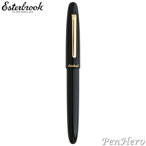 Esterbrook Estie Ebony Black Gold Plate Trim Fountain Pen Medium