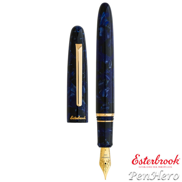 Esterbrook Estie Cobalt Gold Plate Trim Fountain Pen Extra Fine E156-EF
