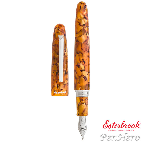 Esterbrook Estie Honeycomb Oversize Palladium Plate Trim Fountain Pen Broad E836-B