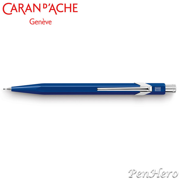 Caran d'Ache 844 Metal Sapphire Blue 0.7mm Mechanical Pencil 844.150
