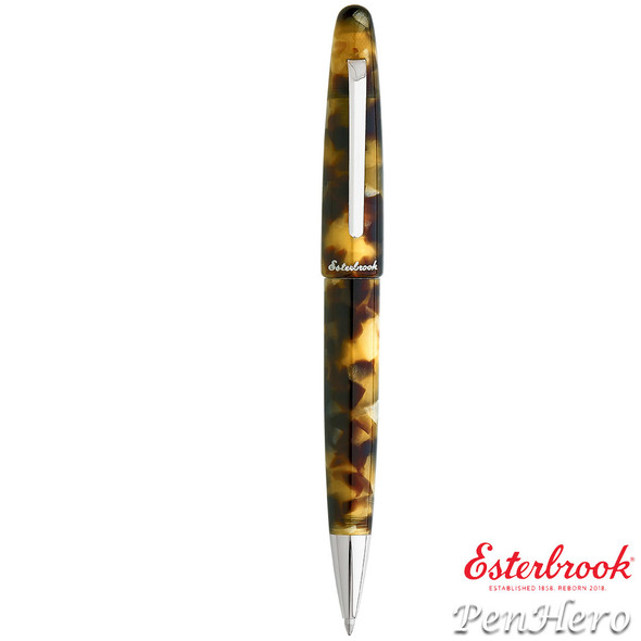 Esterbrook Estie Tortoise Palladium Plate Trim Ballpoint Pen E129