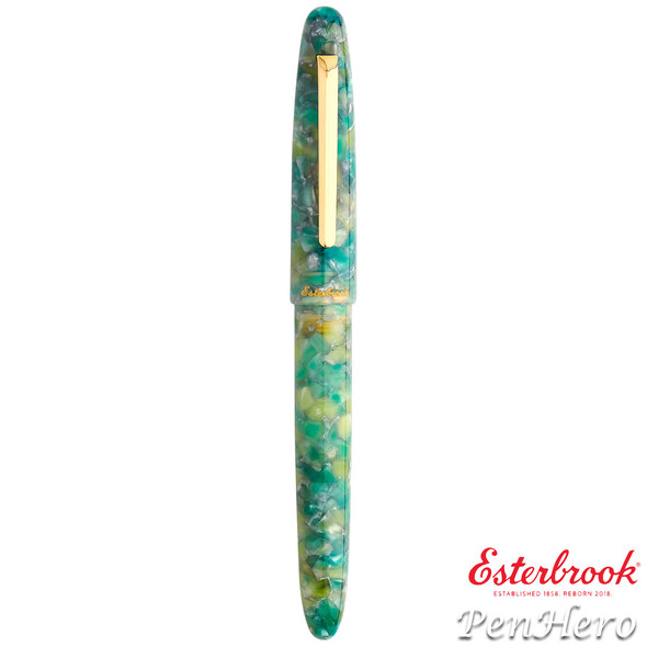 Esterbrook Estie Sea Glass Gold Plate Trim Fountain Pen Medium ESG816-M