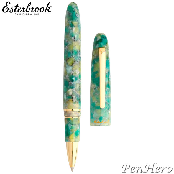 Esterbrook Estie Sea Glass Gold Plate Trim Rollerball Pen
