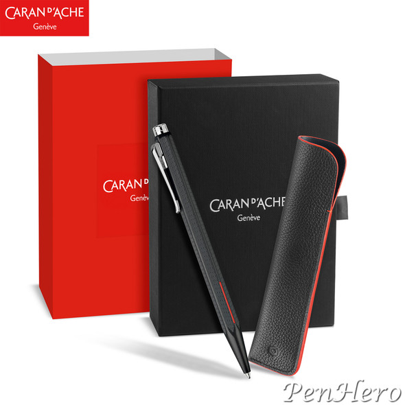 Caran d'Ache Ecridor Racing Ballpoint Pen & Leather Case