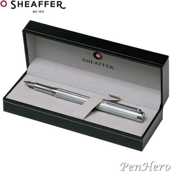 Sheaffer Intensity Fluted Chrome Fountain Pen Fine