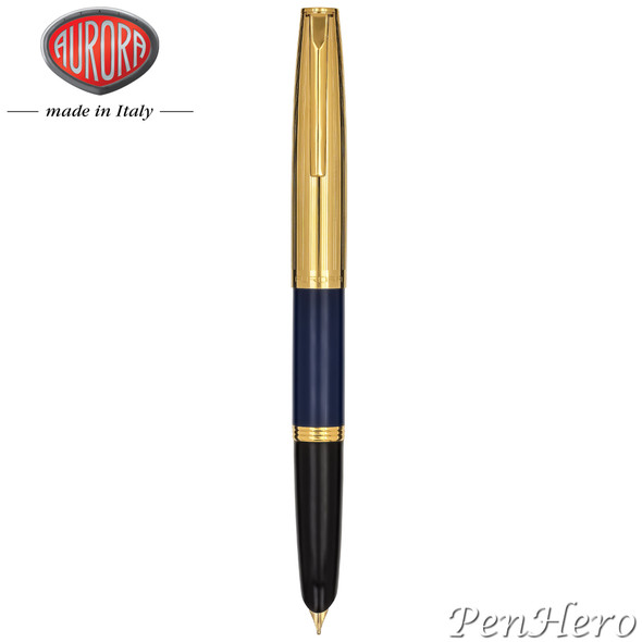 Aurora Duo Cart Dark Blue Fountain Pen Medium Nib DC57-DBM