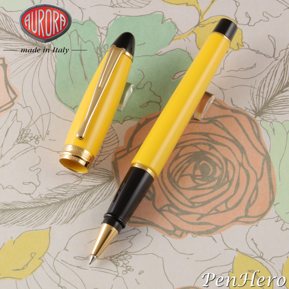 Aurora Ipsilon Yellow Rollerball Pen B71-Y