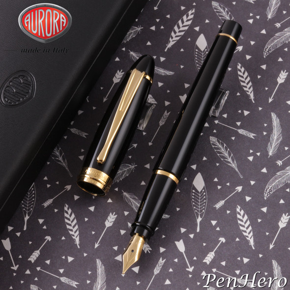 Aurora Ipsilon Black Fountain Pen Fine Nib B11-N-F