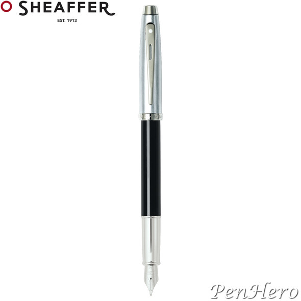 Sheaffer 100 Gloss Black Fountain Pen Medium
