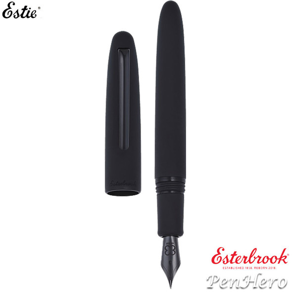 Esterbrook Estie Raven Black Matte / Black Trim Fountain Pen Medium ERVN206-M