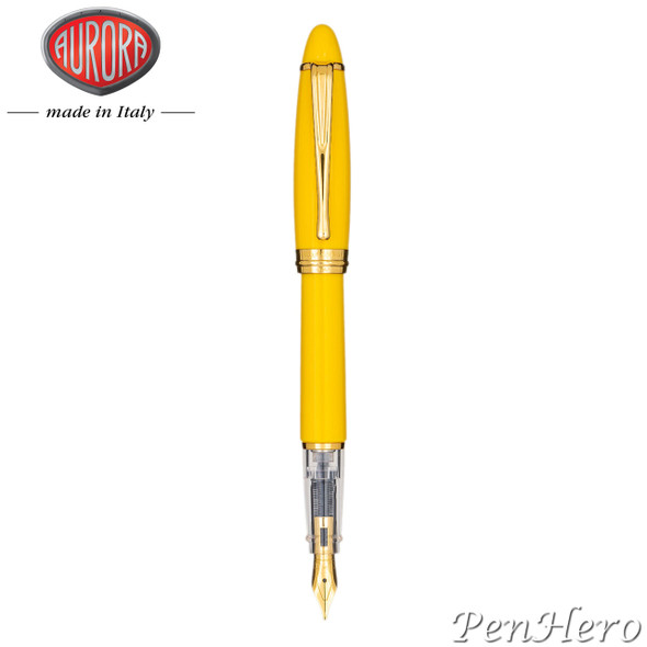 Aurora Ipsilon Demo Optimistic Yellow Fountain Pen Fine Nib B09-DY-F