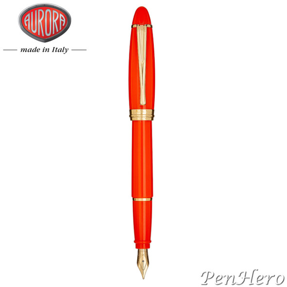 Aurora Ipsilon Autumn Orange Fountain Pen Extra Fine Nib B11-DO-EF