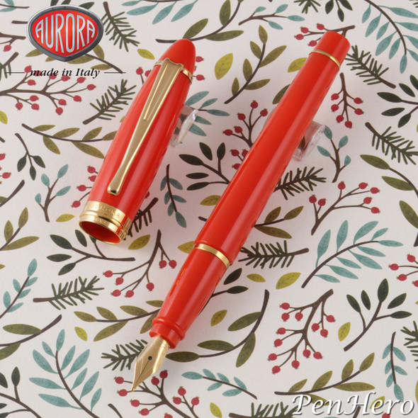 Aurora Ipsilon Autumn Orange Fountain Pen Extra Fine Nib B11-DO-EF