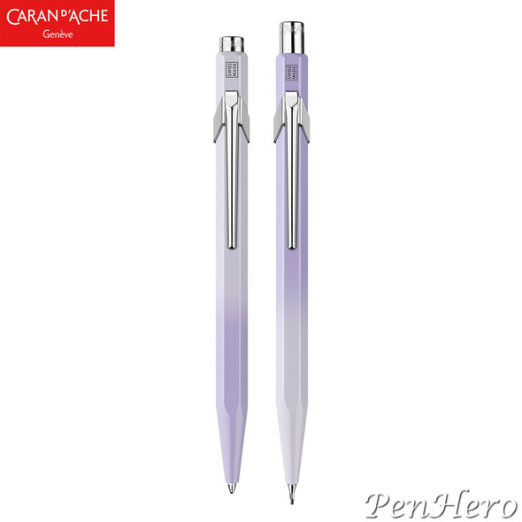 Caran d'Ache Blooming Lavender 849 Ballpoint Pen + 844 Mechanical Pencil Set