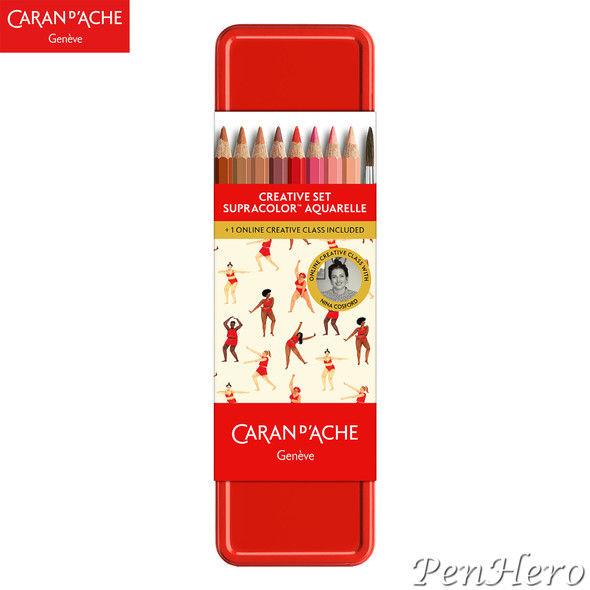 Caran + Nina Cosford Creative Set of 12 Pencils + Brush