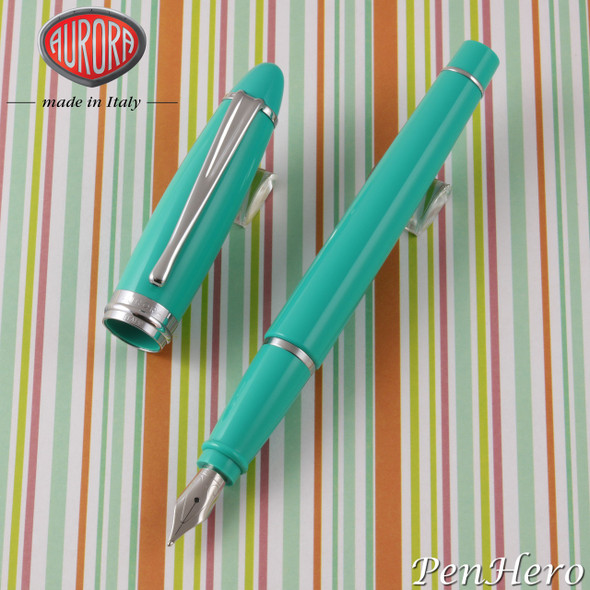 Aurora Ipsilon Summer Estate Green Fountain Pen Fine Nib