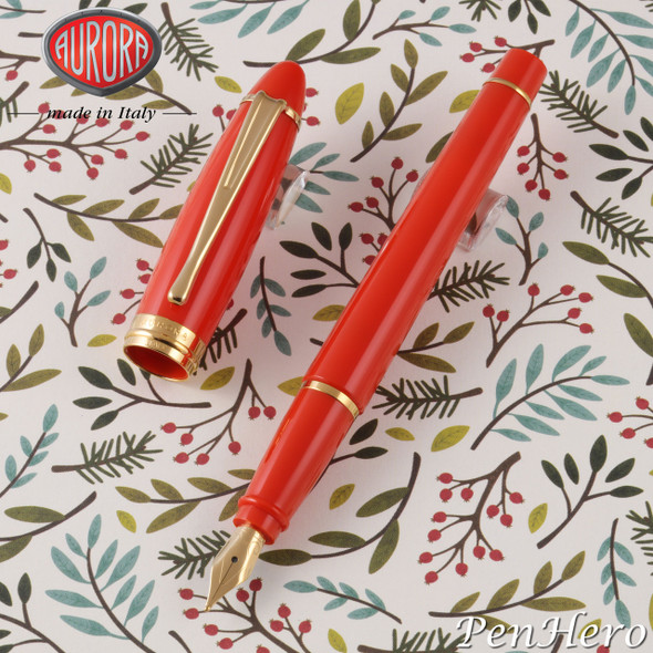 Aurora Ipsilon Autumn Orange Fountain Pen Broad Nib B11-DO-B