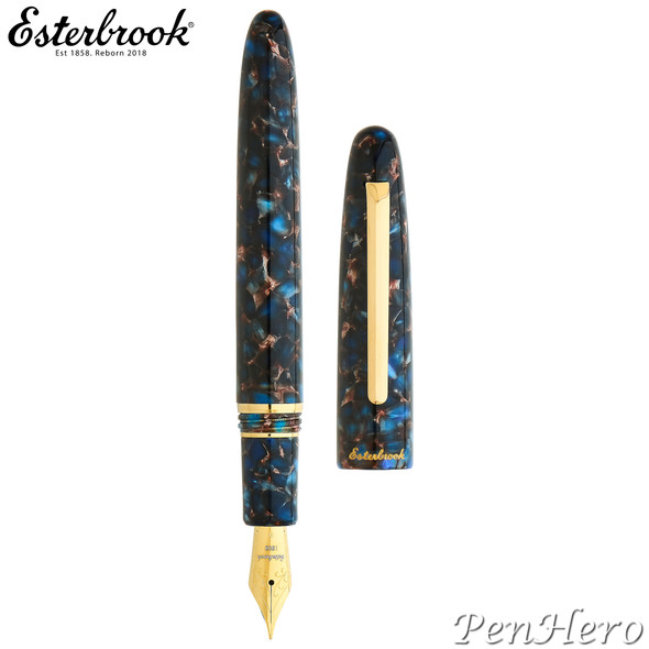 Esterbrook Estie Nouveau Bleu Gold Plate Trim Fountain Pen Extra Fine Flex