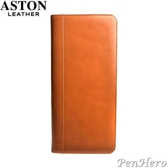 Aston Leather Collector's 40-Pen Case Tan